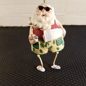Beach Santa Ornament
